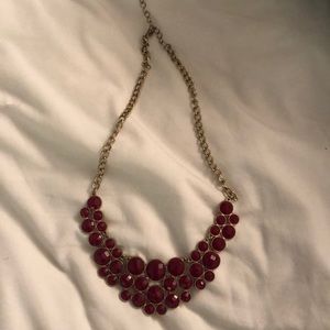 Maroon Statement Necklace